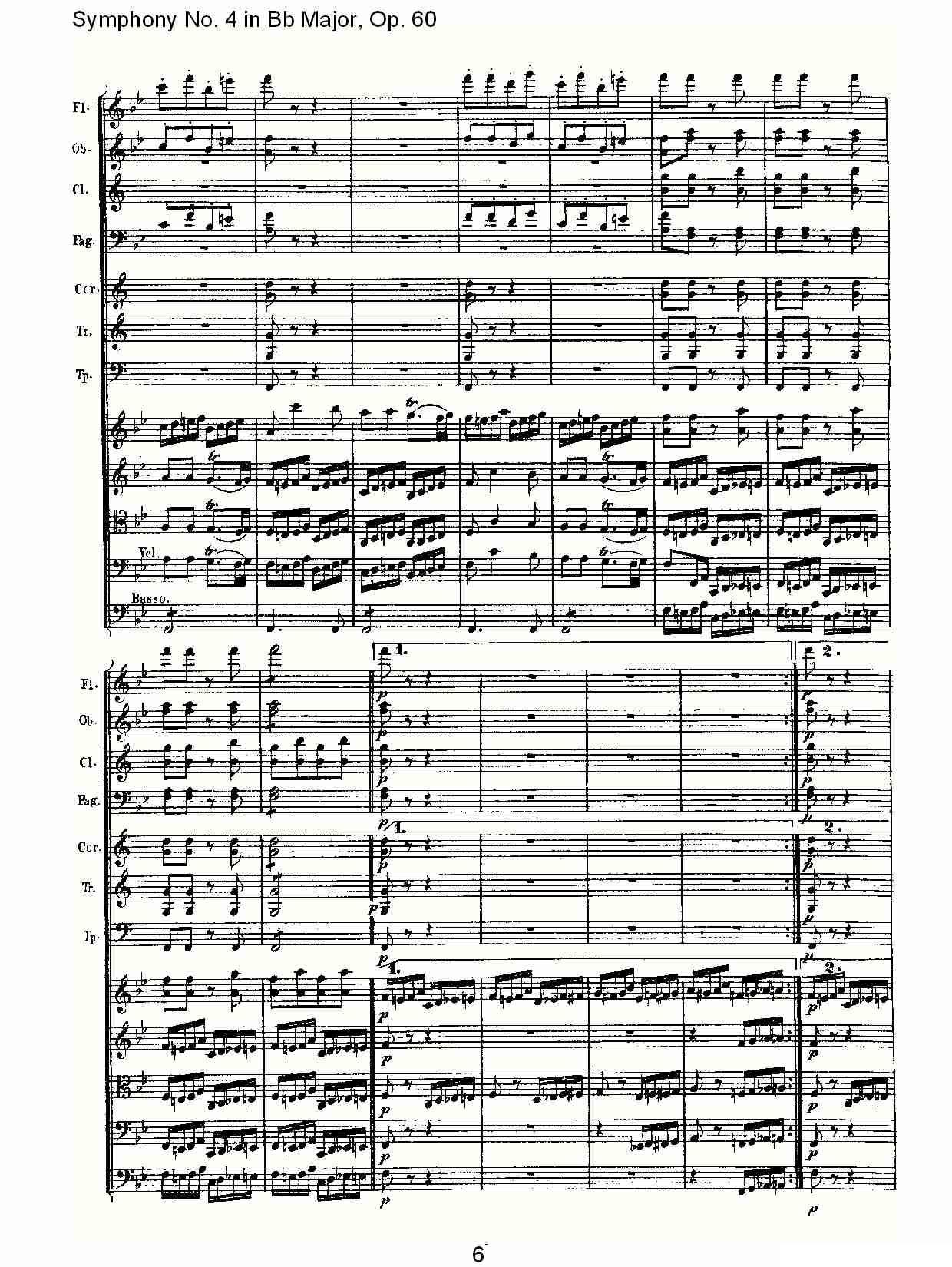 bB大调第四交响曲 Op.60第四乐章其它曲谱（图6）