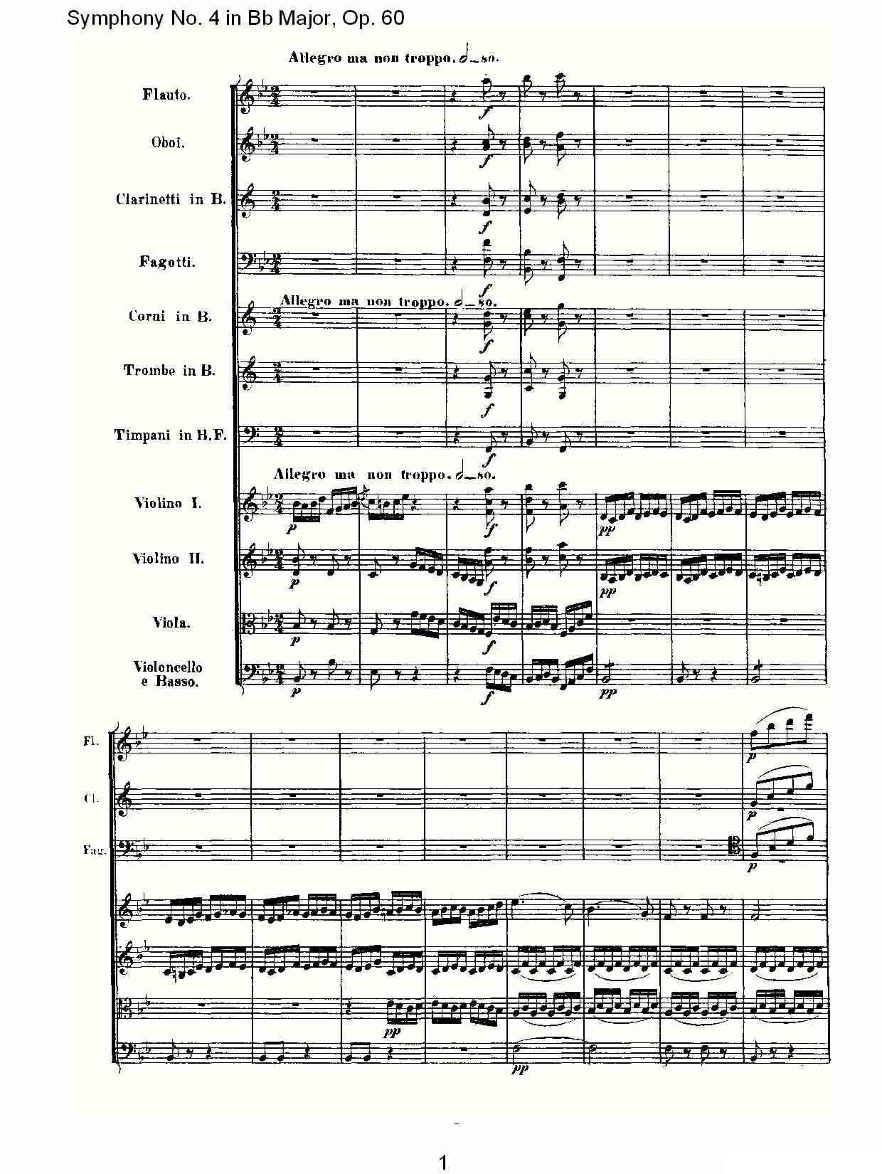bB大调第四交响曲 Op.60第四乐章其它曲谱（图1）