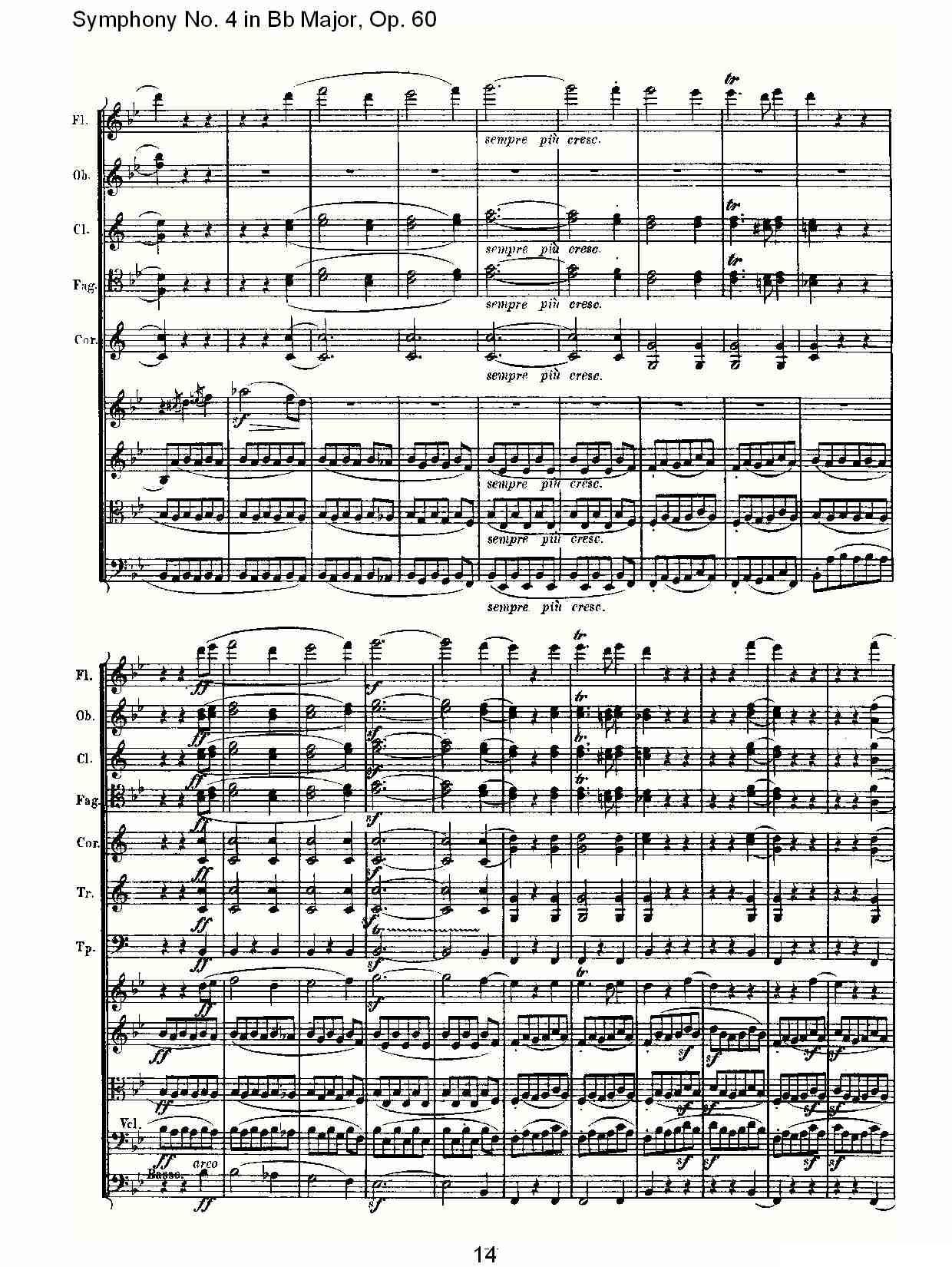 bB大调第四交响曲 Op.60）第三乐章其它曲谱（图14）