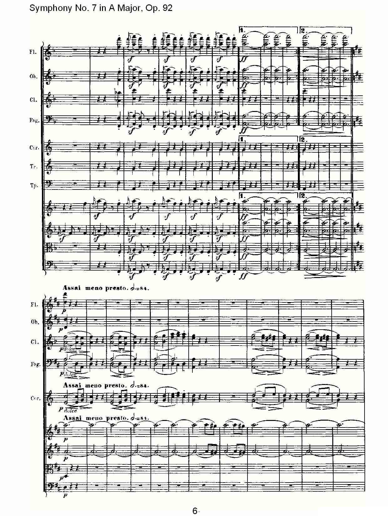 A大调第七交响曲 Op.92第三乐章其它曲谱（图6）