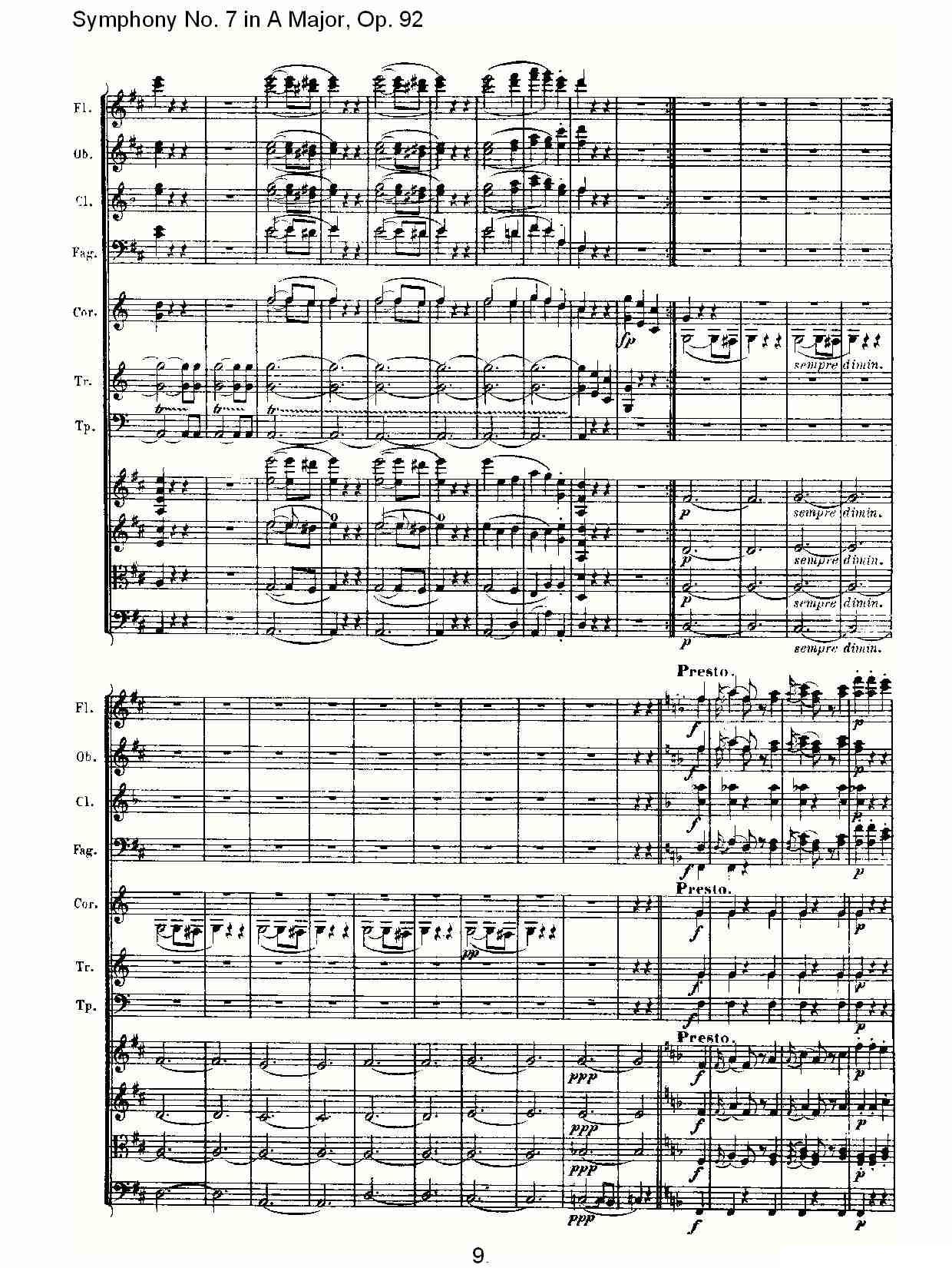 A大调第七交响曲 Op.92第三乐章其它曲谱（图9）