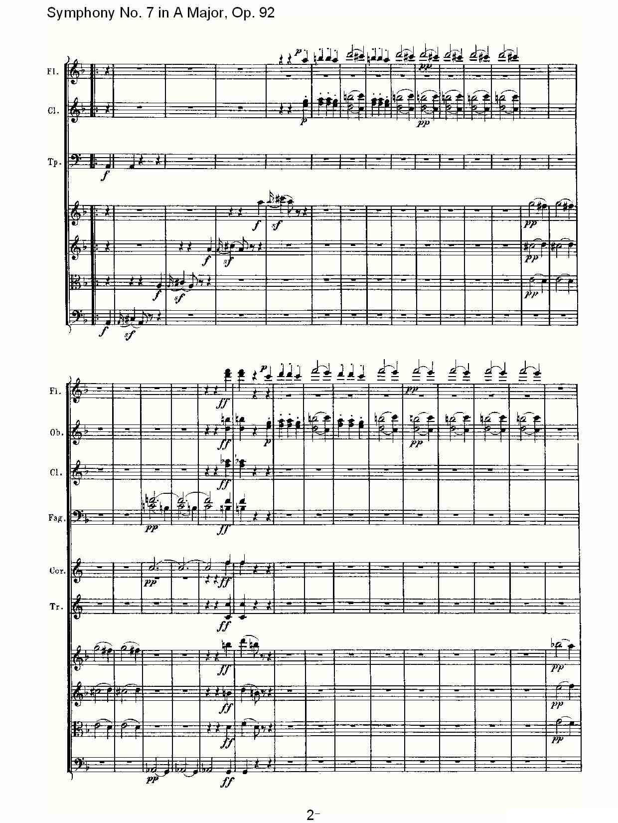 A大调第七交响曲 Op.92第三乐章其它曲谱（图2）