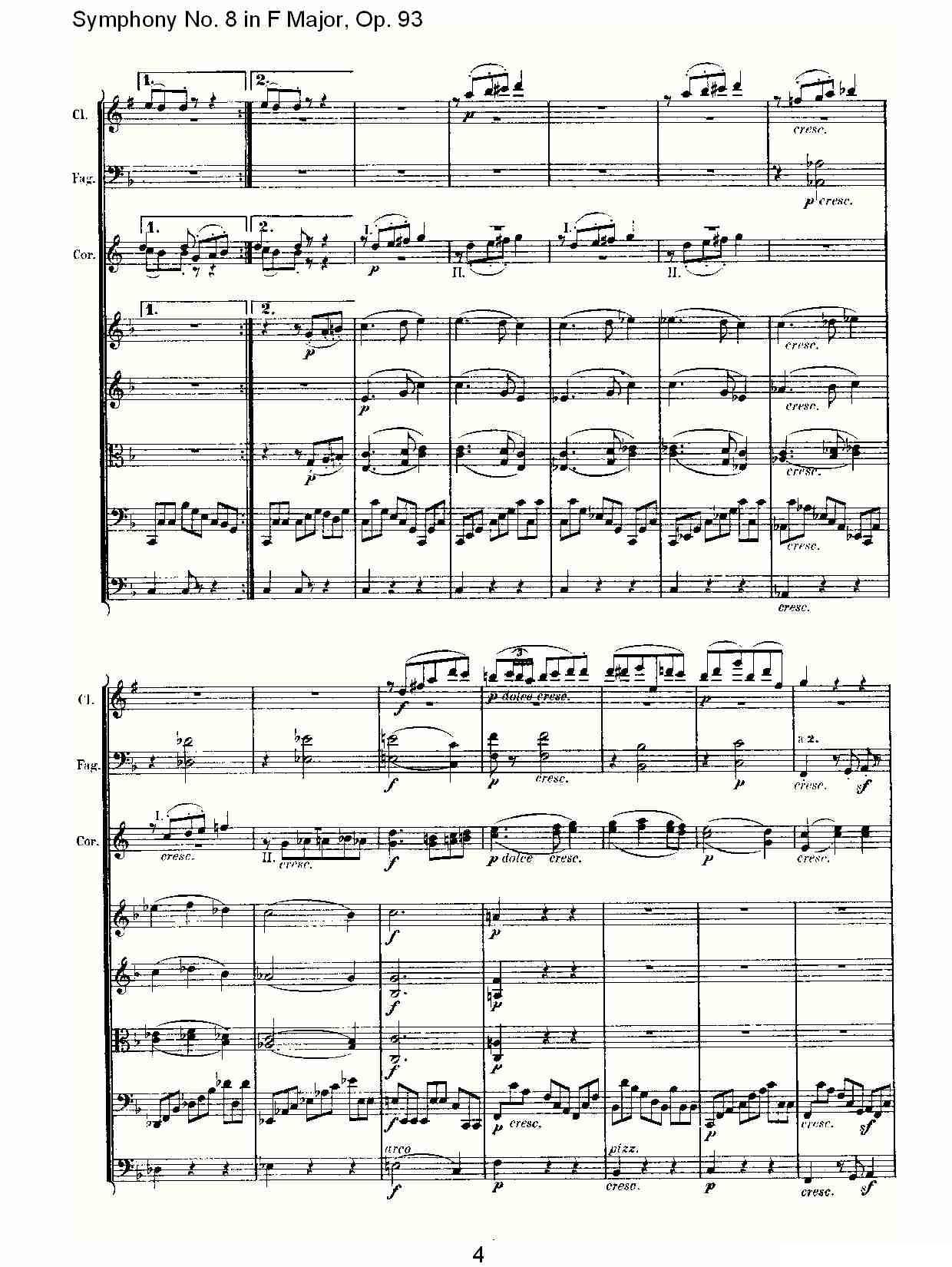 F大调第八交响曲 Op.93第三乐章其它曲谱（图4）