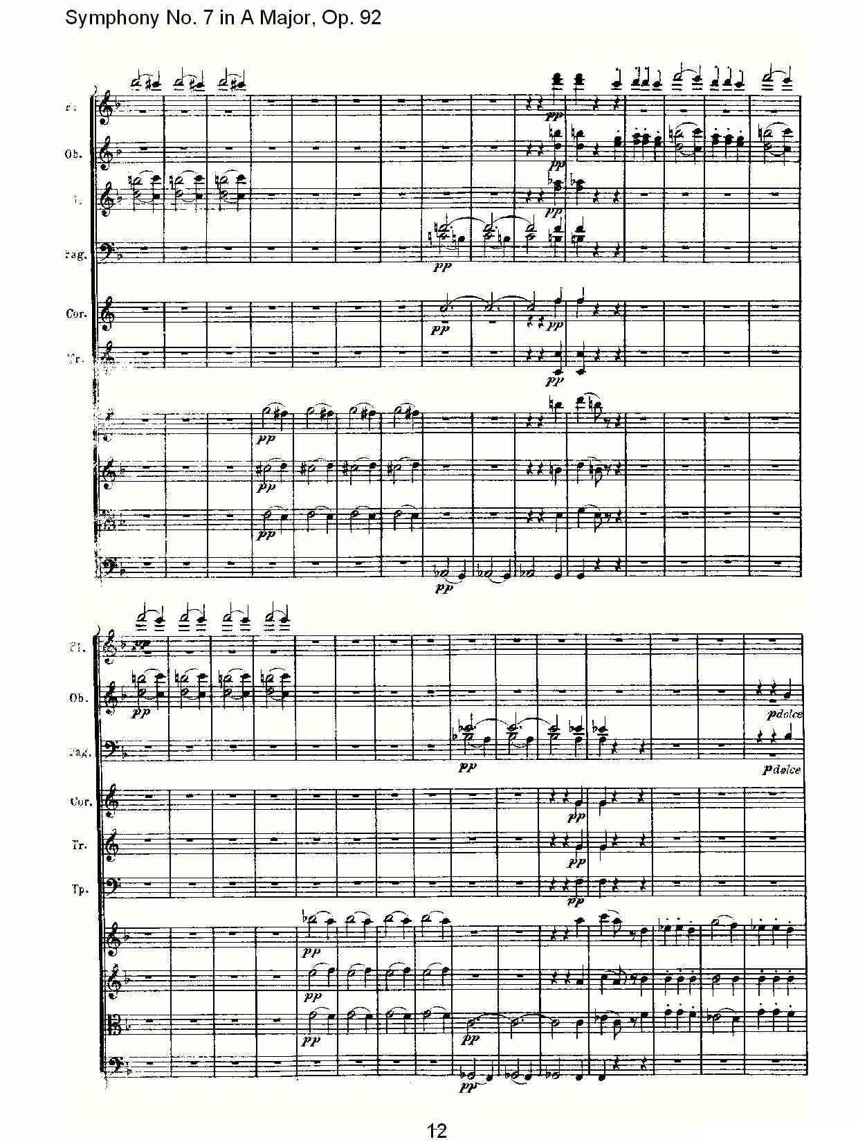 A大调第七交响曲 Op.92第三乐章其它曲谱（图12）