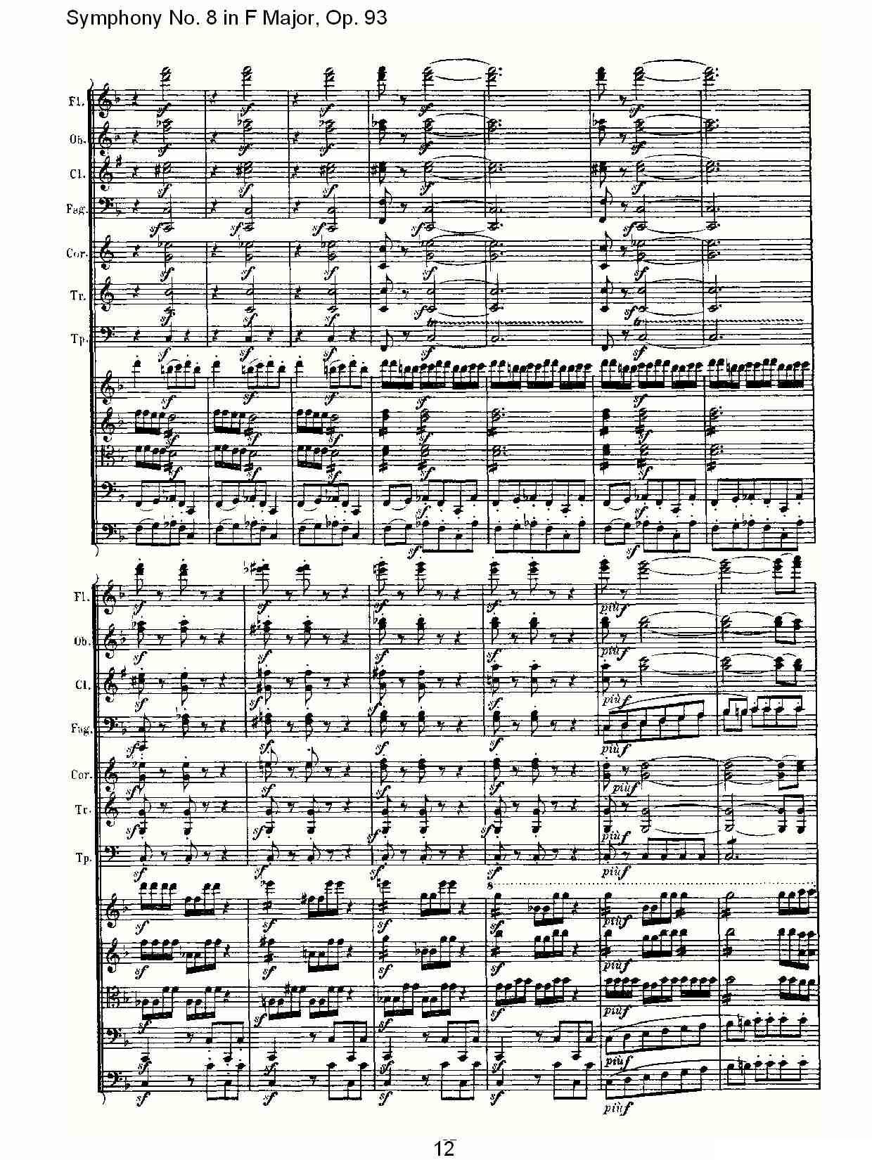 F大调第八交响曲 Op.93 第一乐章其它曲谱（图12）