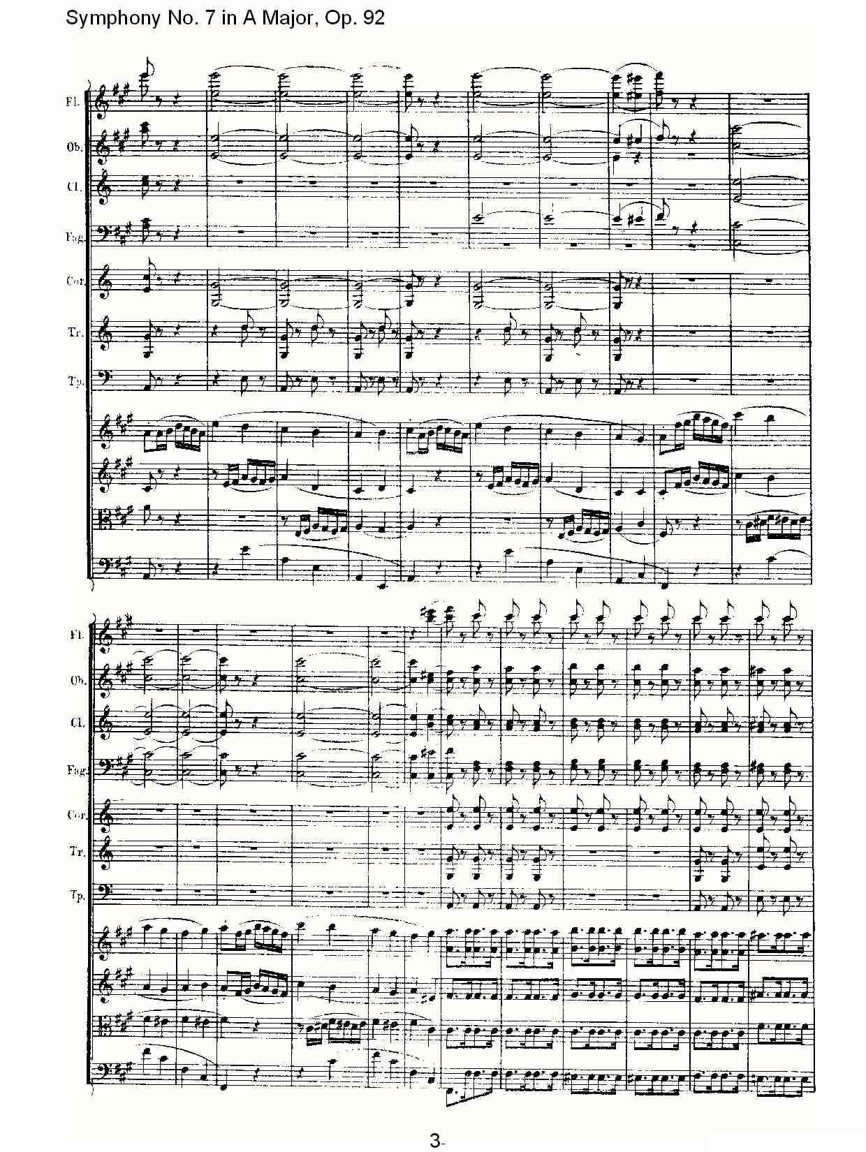 A大调第七交响曲 Op.92第四乐章其它曲谱（图3）