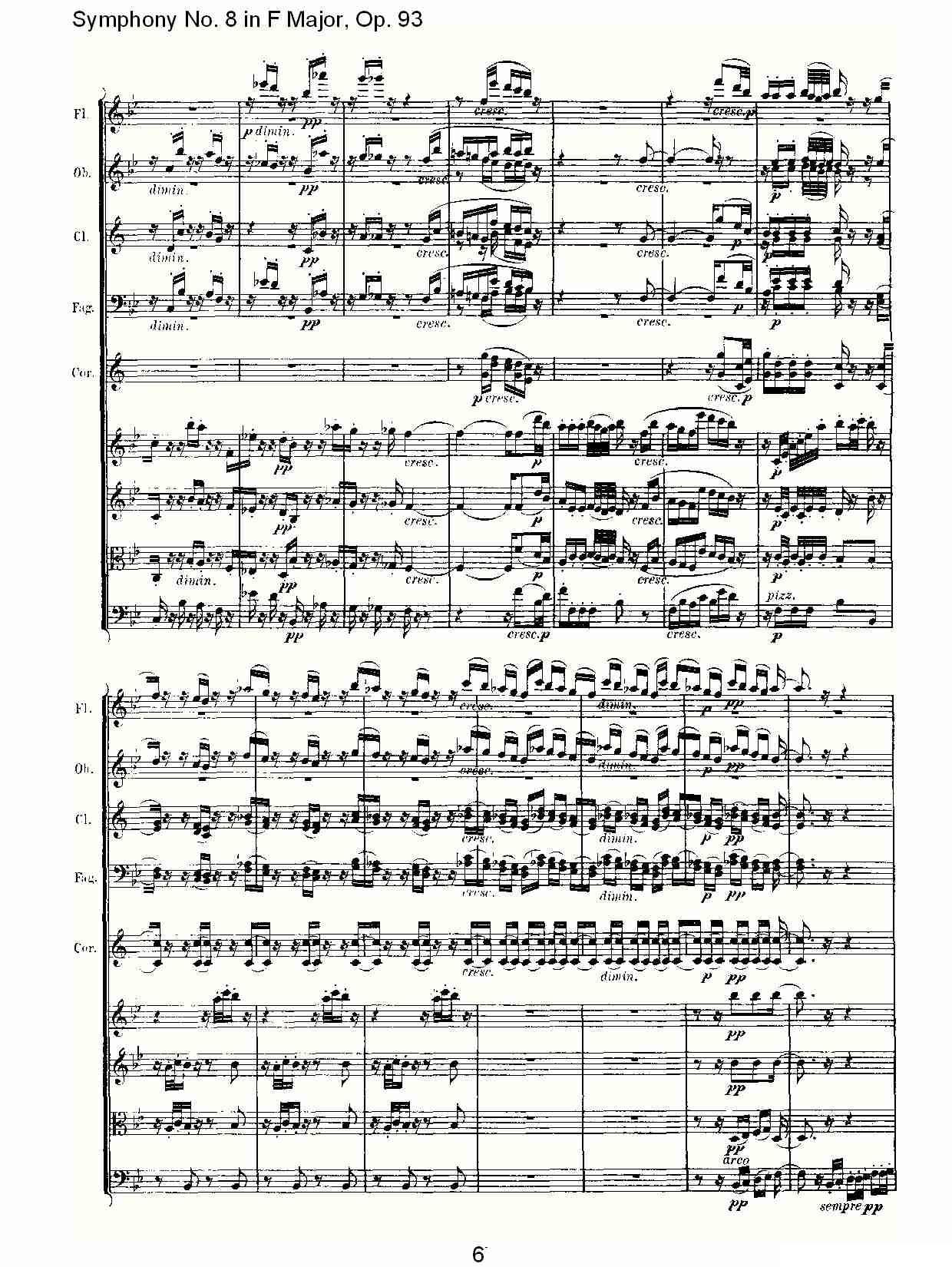 F大调第八交响曲 Op.93第二乐章其它曲谱（图6）
