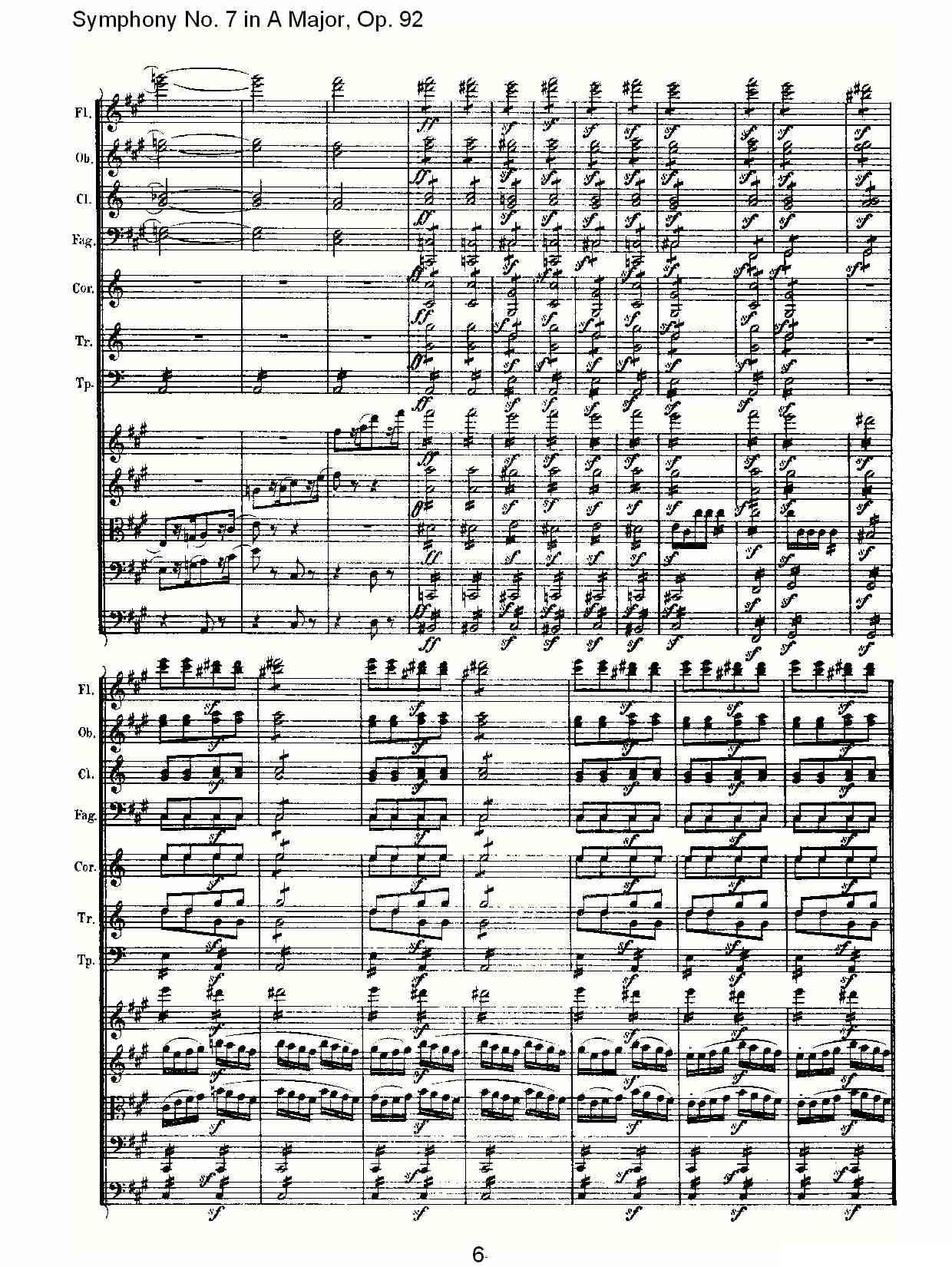 A大调第七交响曲 Op.92第四乐章其它曲谱（图6）