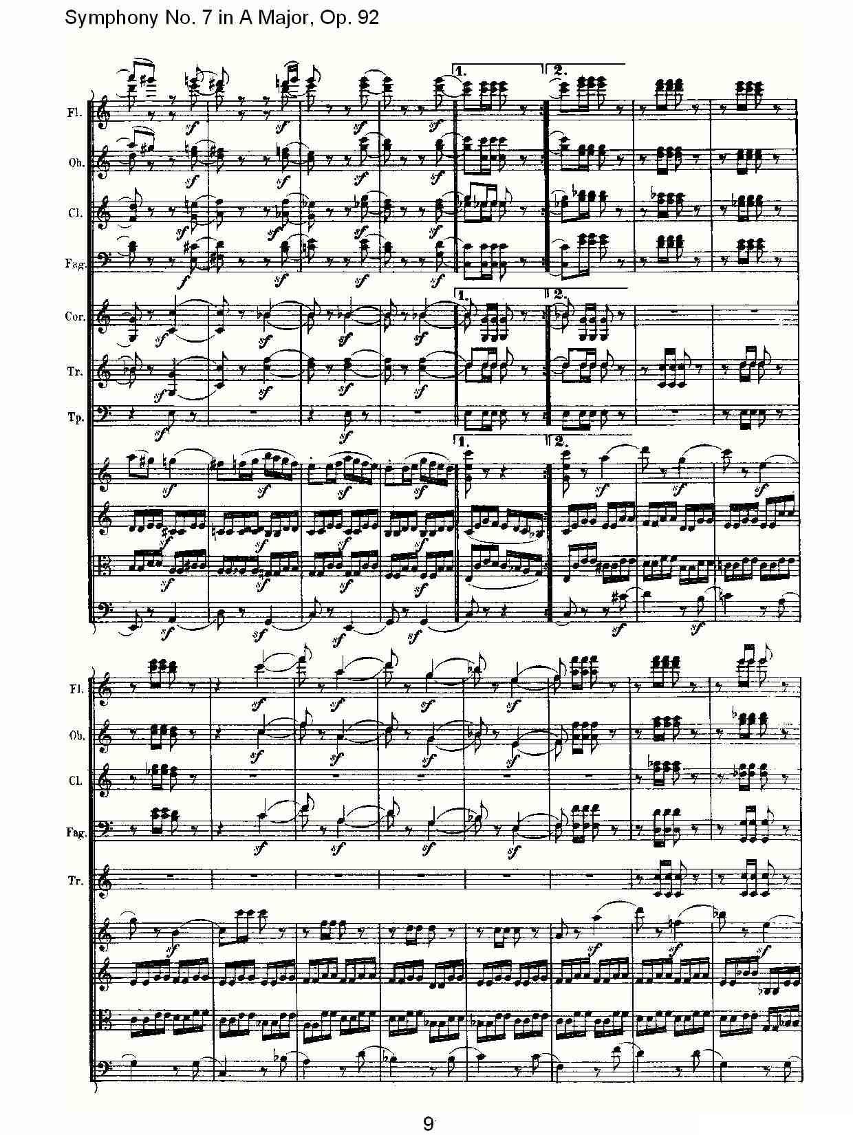 A大调第七交响曲 Op.92第四乐章其它曲谱（图9）