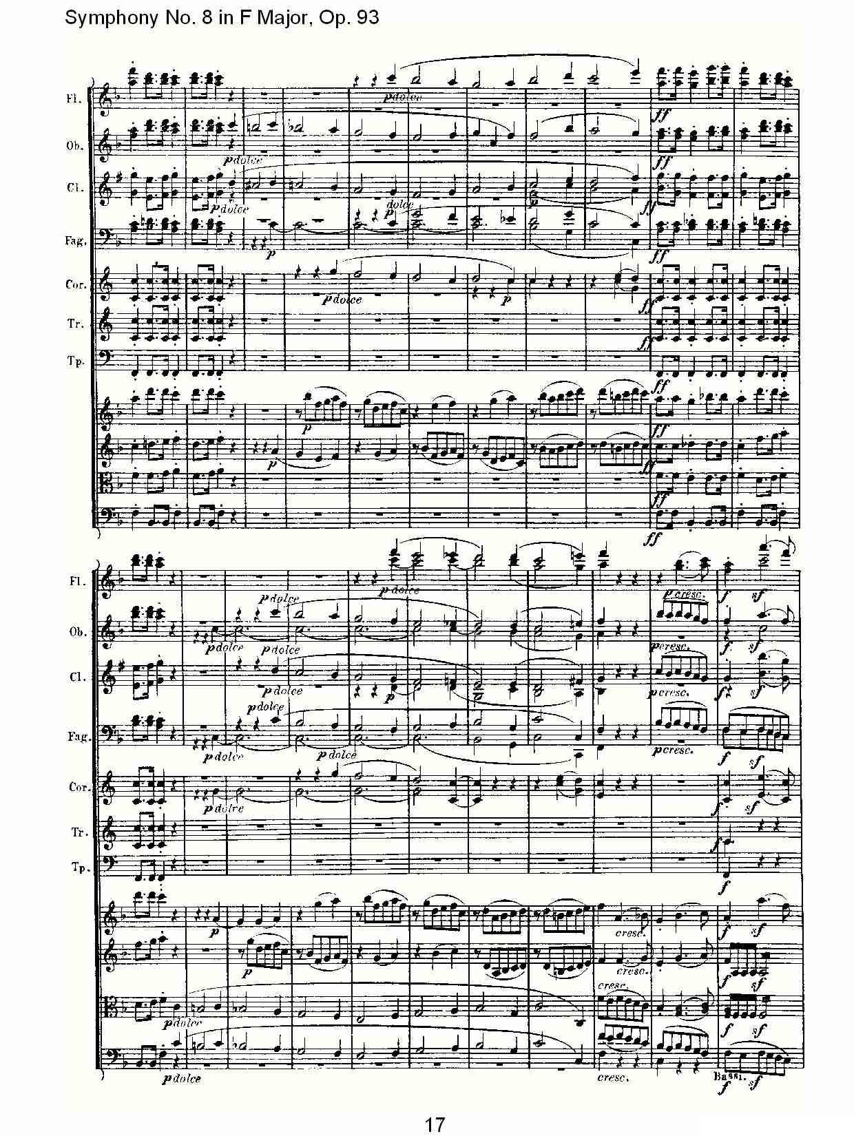 F大调第八交响曲 Op.93 第一乐章其它曲谱（图17）