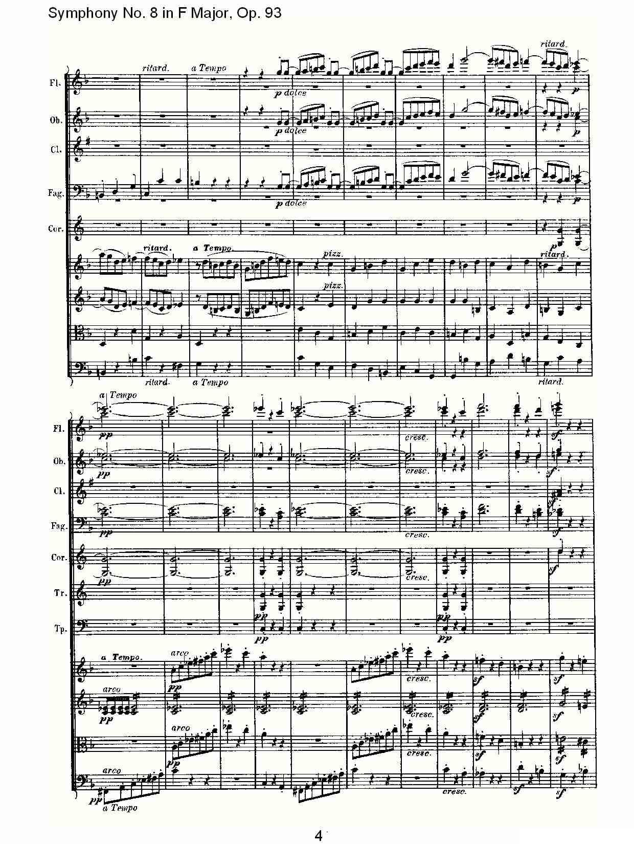 F大调第八交响曲 Op.93 第一乐章其它曲谱（图4）