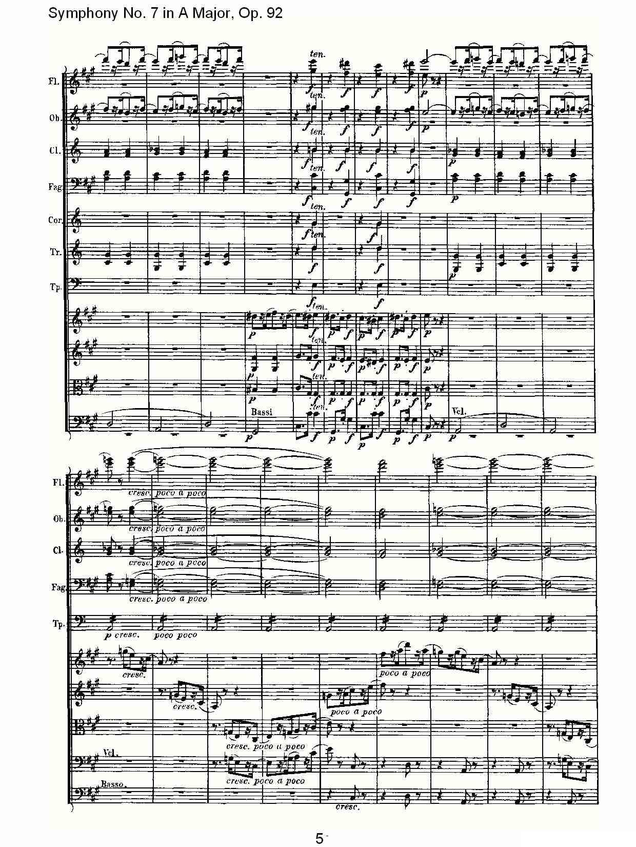 A大调第七交响曲 Op.92第四乐章其它曲谱（图5）