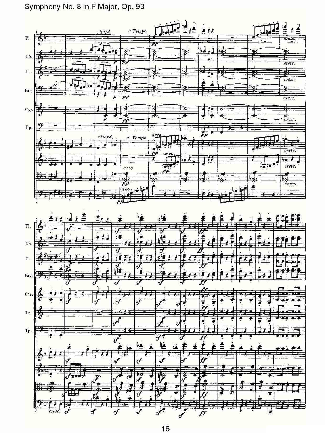 F大调第八交响曲 Op.93 第一乐章其它曲谱（图16）