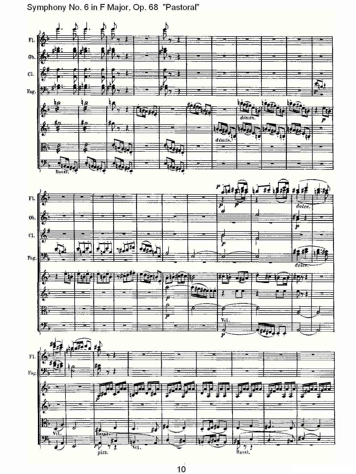 F大调第六交响曲 Op.68第一乐章其它曲谱（图10）