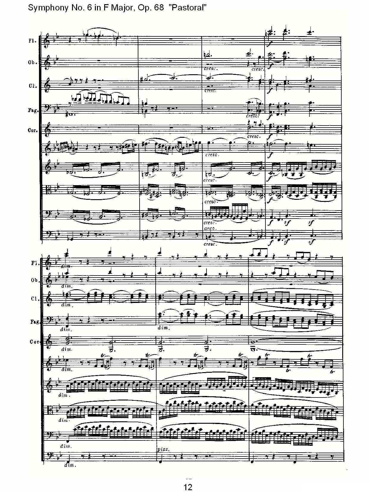 F大调第六交响曲 Op.68第二乐章其它曲谱（图13）