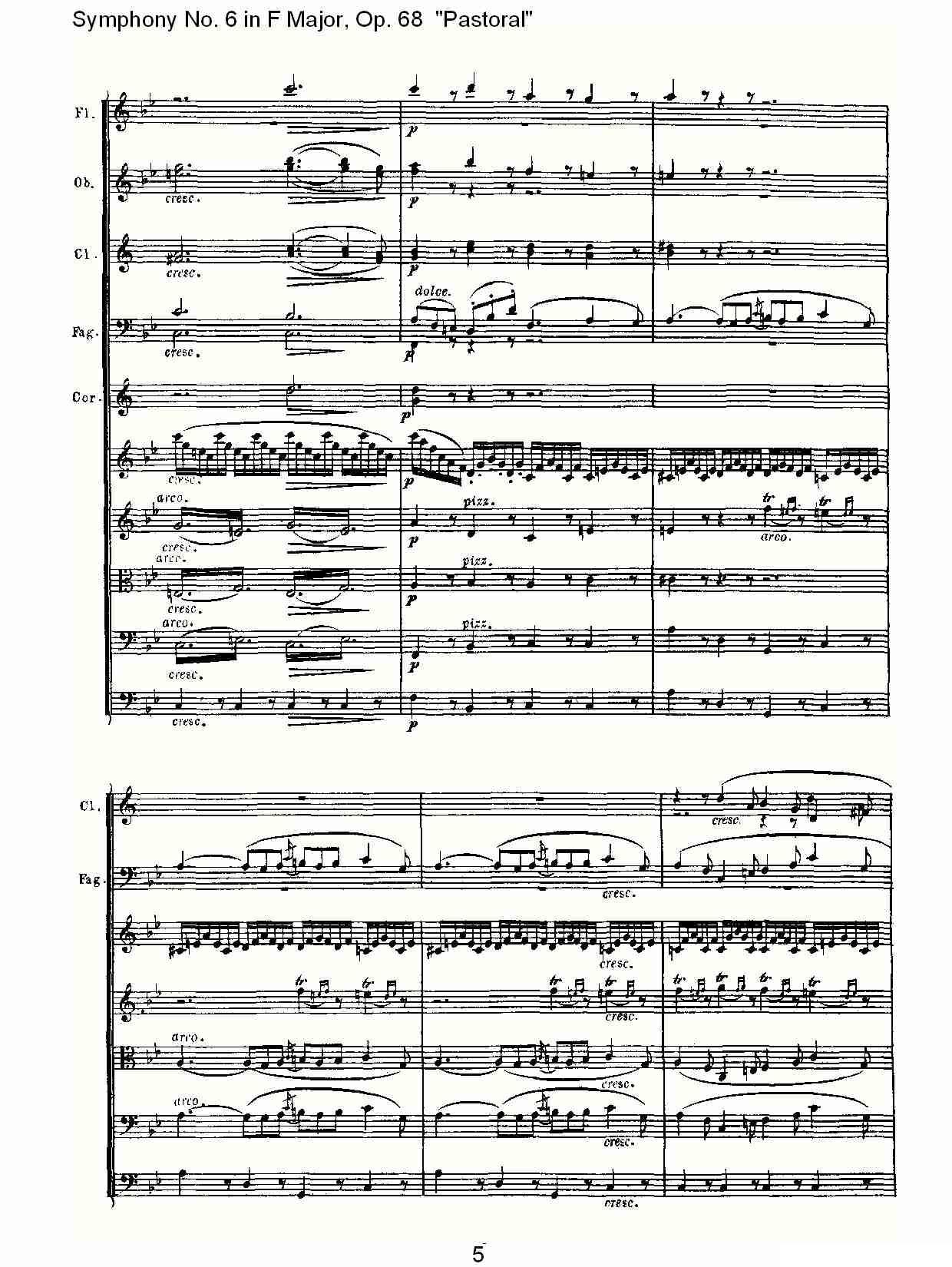 F大调第六交响曲 Op.68第二乐章其它曲谱（图6）