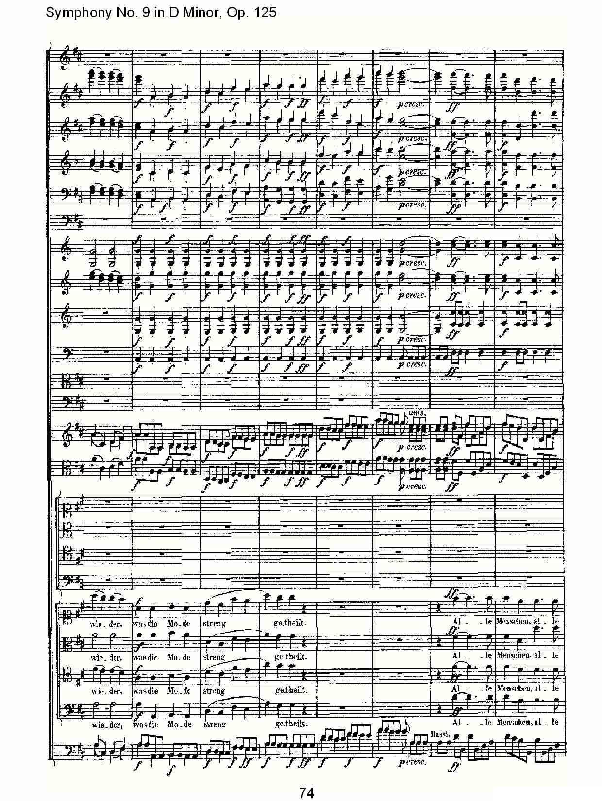 D小调第九交响曲 Op.125第四乐章（三）其它曲谱（图14）