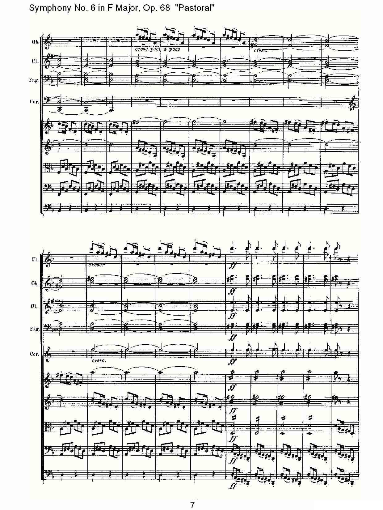 F大调第六交响曲 Op.68第一乐章其它曲谱（图7）