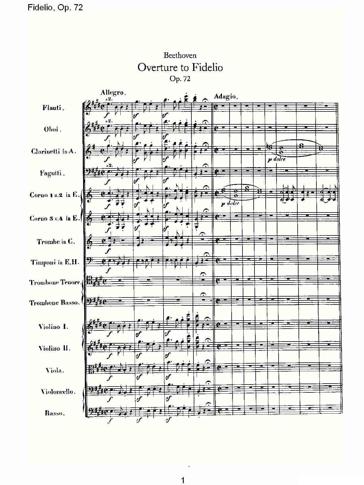 Fidelio，Op.72其它曲谱（图1）