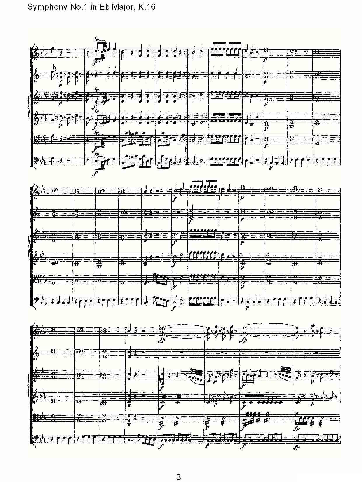 Symphony No.1 in Eb Major，K.16（Eb大调第一交响曲K.16）其它曲谱（图3）