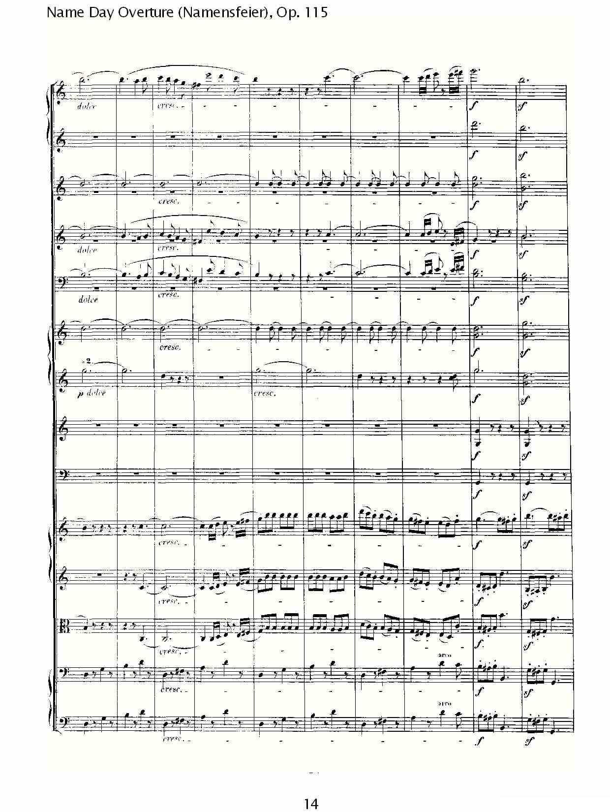 Name Day Overture（Namensfeier)，Op.11）其它曲谱（图14）