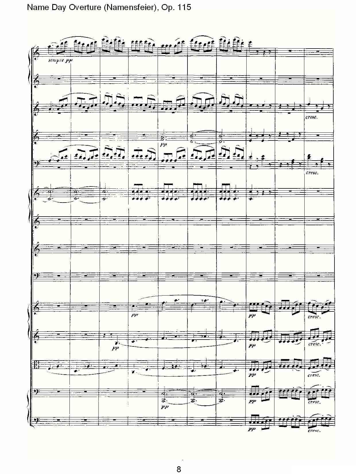 Name Day Overture（Namensfeier)，Op.11）其它曲谱（图8）