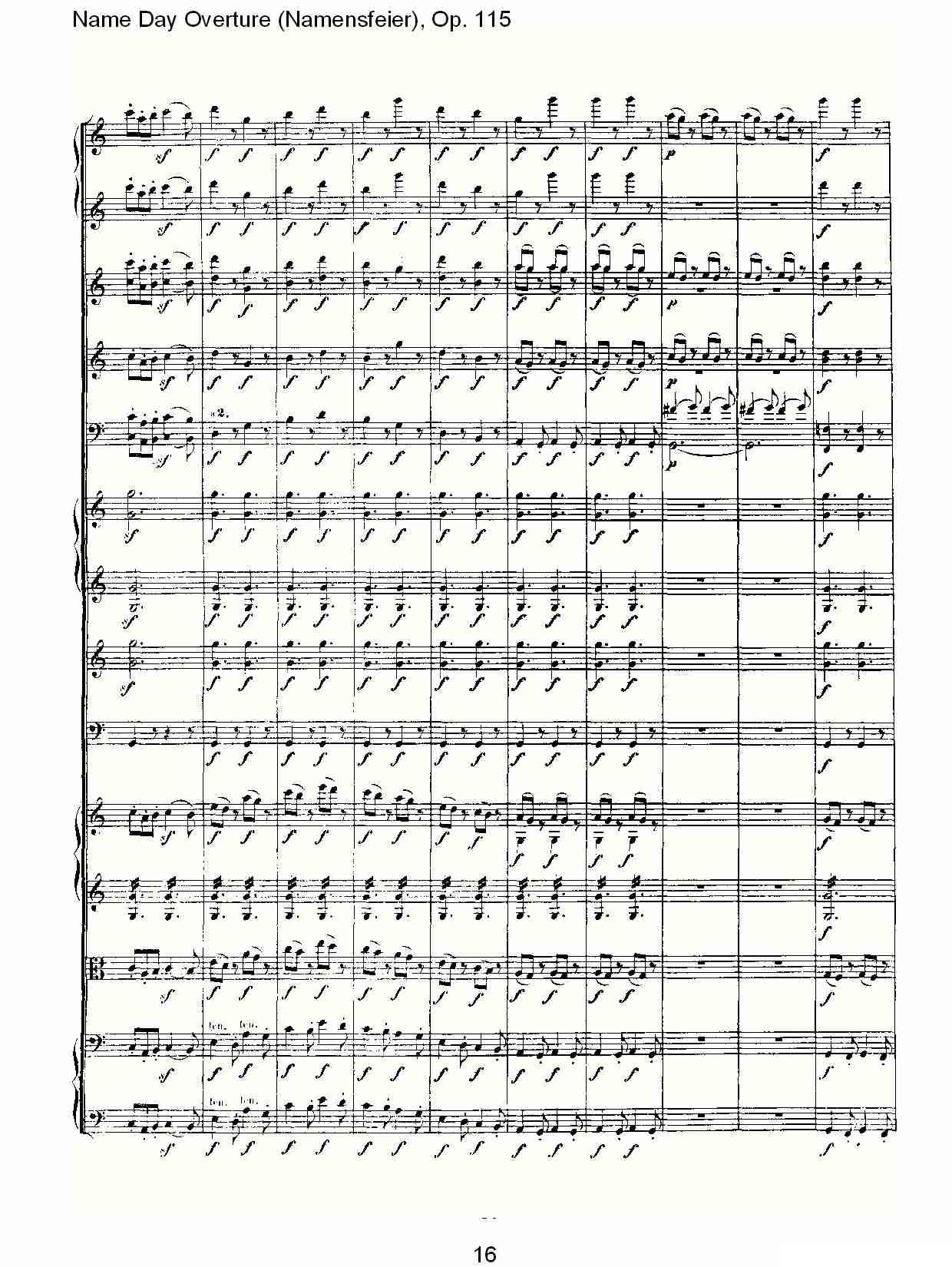 Name Day Overture（Namensfeier)，Op.11）其它曲谱（图16）