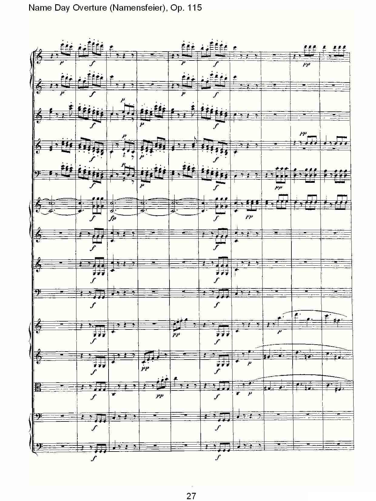 Name Day Overture（Namensfeier)，Op.11）其它曲谱（图27）
