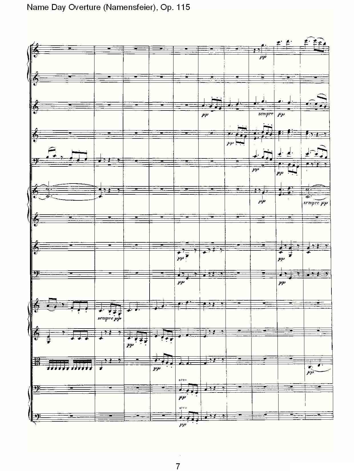 Name Day Overture（Namensfeier)，Op.11）其它曲谱（图7）
