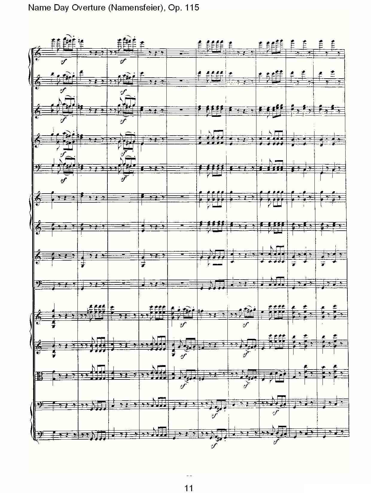 Name Day Overture（Namensfeier)，Op.11）其它曲谱（图11）