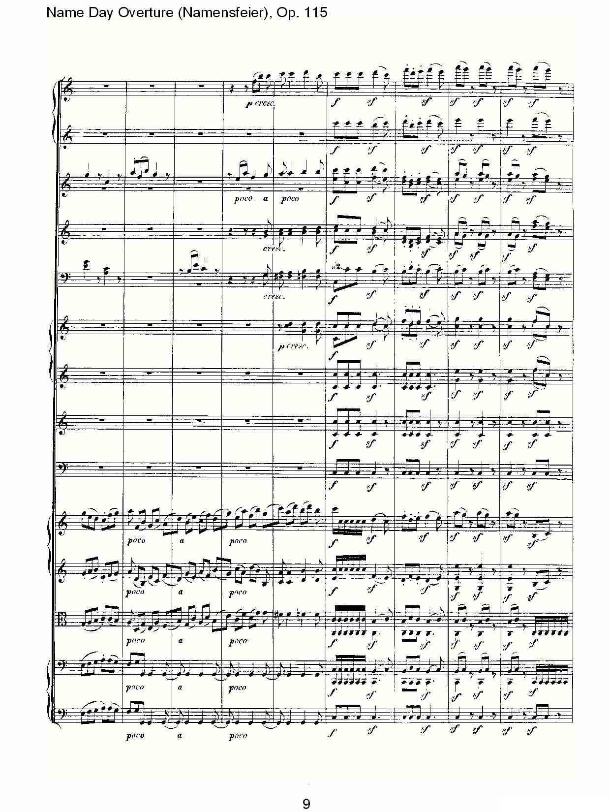 Name Day Overture（Namensfeier)，Op.11）其它曲谱（图9）