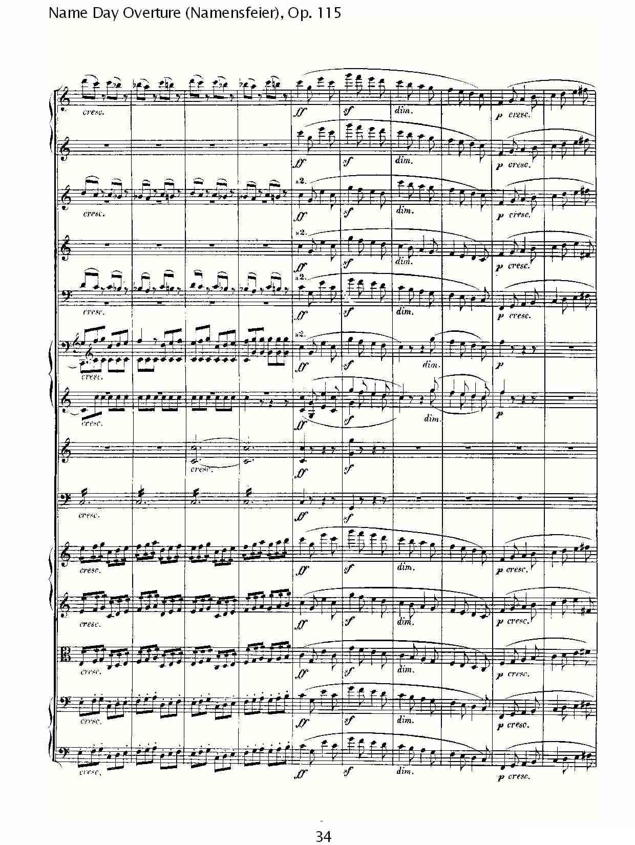 Name Day Overture（Namensfeier)，Op.11）其它曲谱（图34）