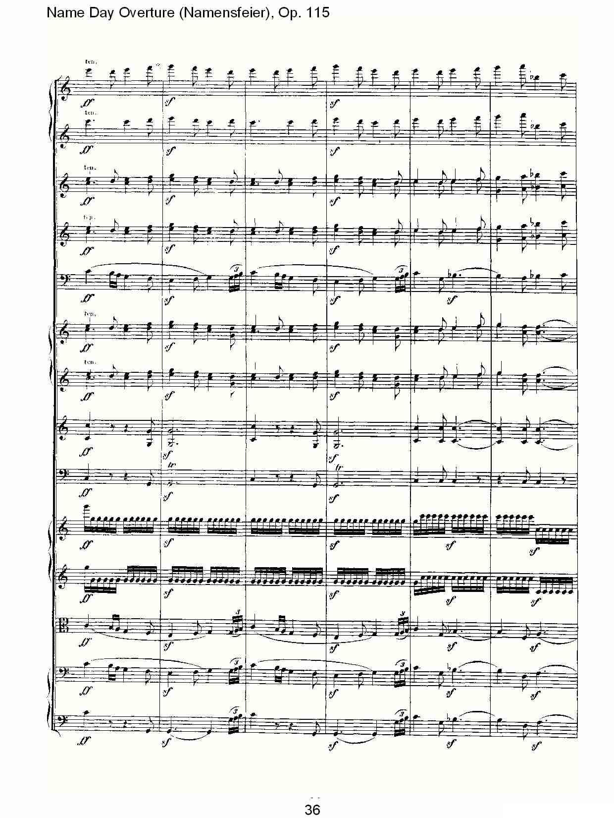 Name Day Overture（Namensfeier)，Op.11）其它曲谱（图36）