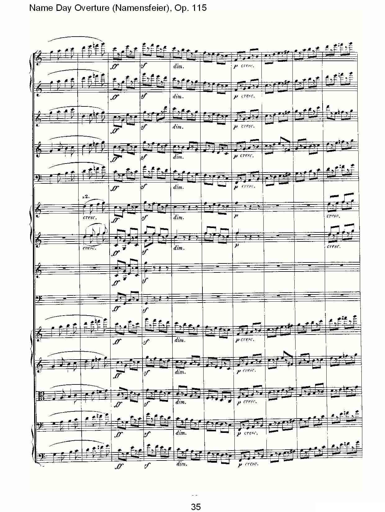 Name Day Overture（Namensfeier)，Op.11）其它曲谱（图35）