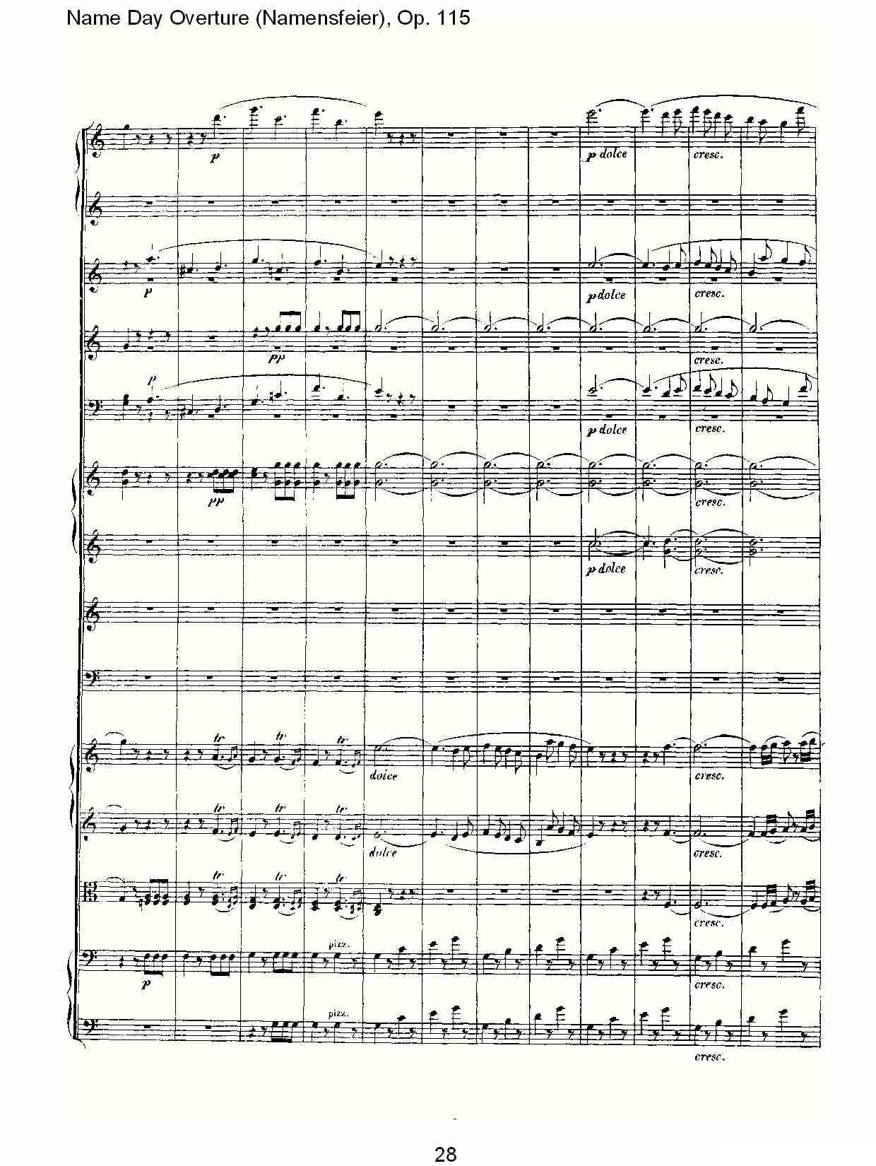Name Day Overture（Namensfeier)，Op.11）其它曲谱（图28）