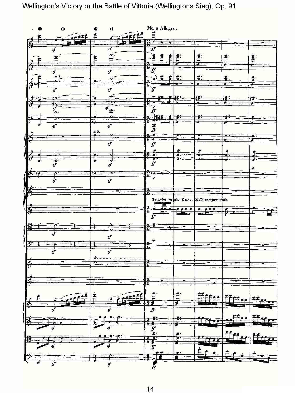 Wellingtons Sieg（ Op.91 第一乐章（一））其它曲谱（图14）