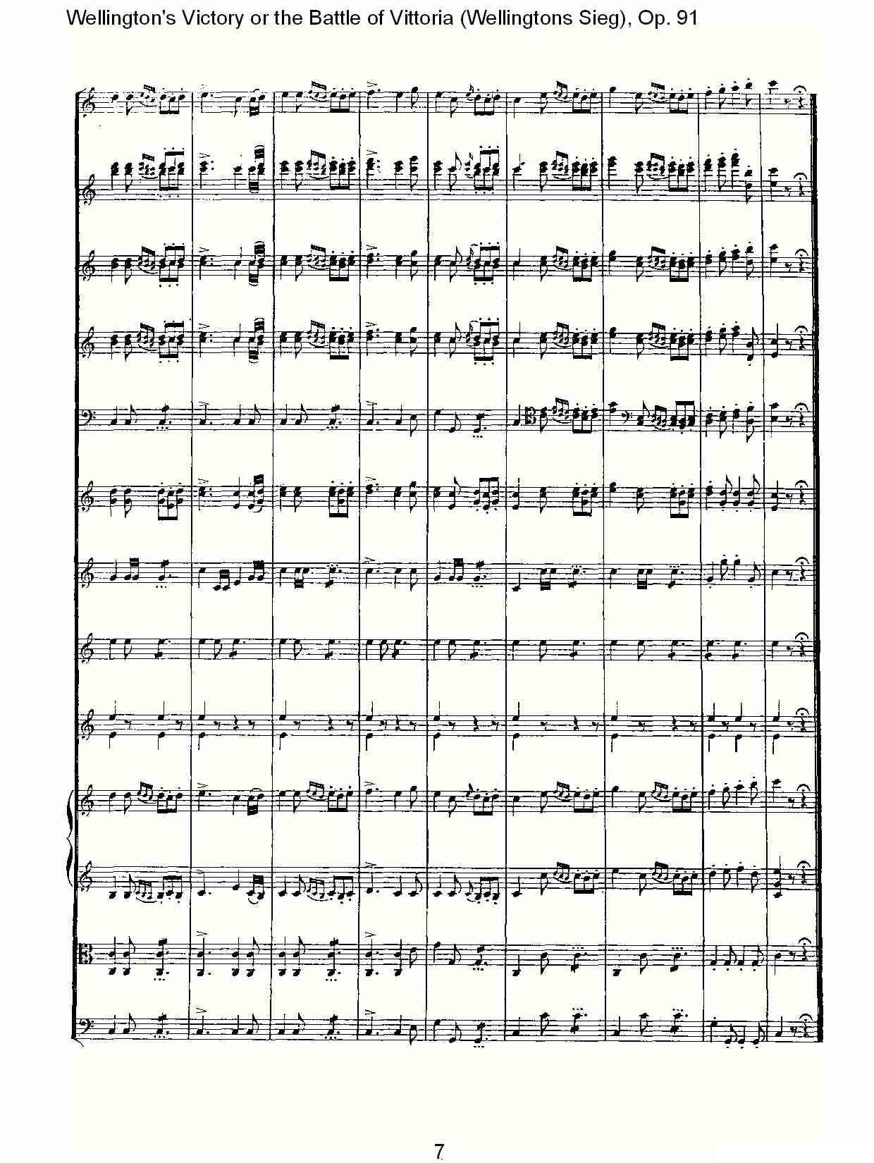 Wellingtons Sieg（ Op.91 第一乐章（一））其它曲谱（图7）