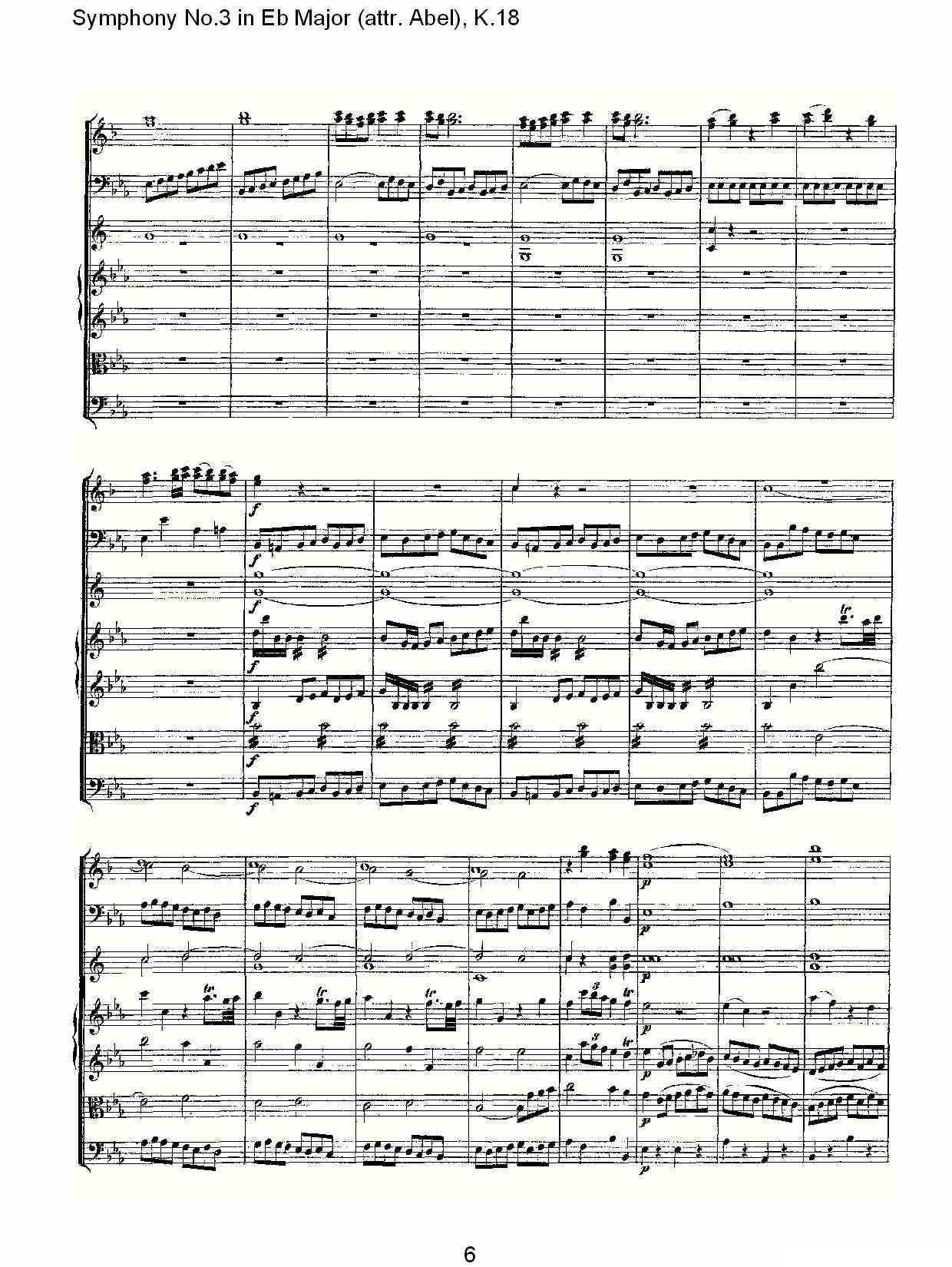 Symphony No.3 in Eb Major（attr. Abel)， K.1）其它曲谱（图6）