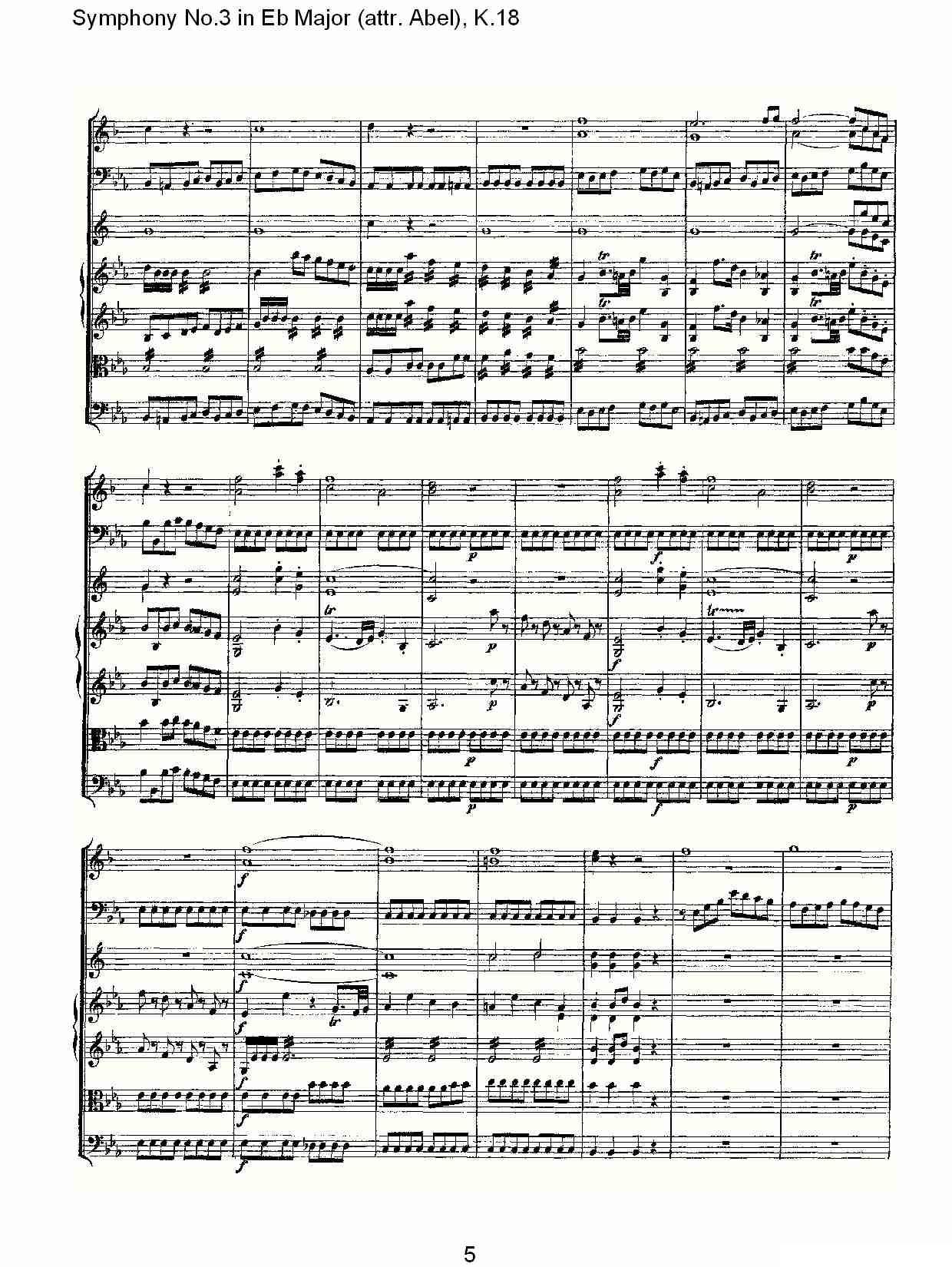 Symphony No.3 in Eb Major（attr. Abel)， K.1）其它曲谱（图5）