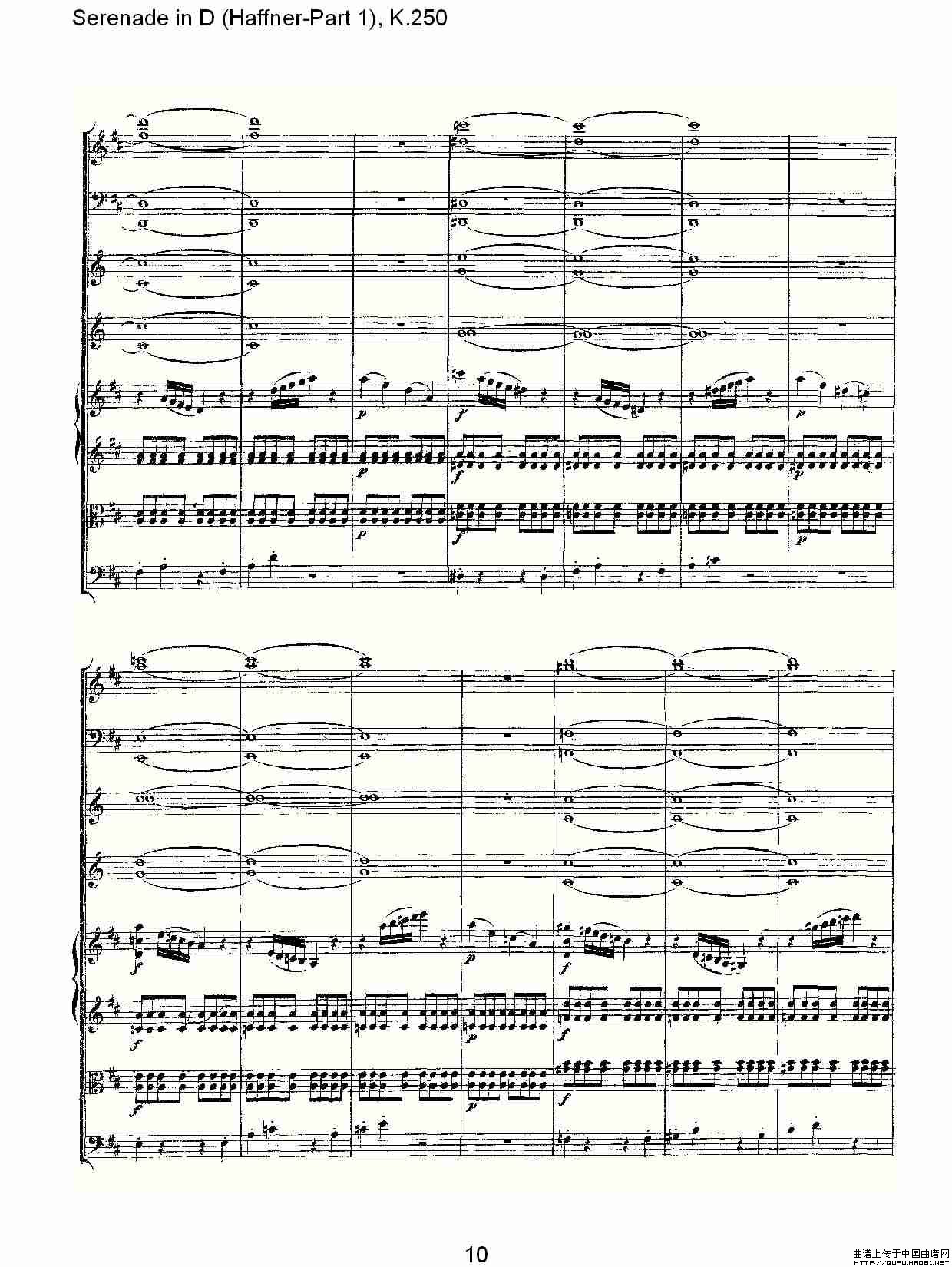 Serenade in D（Haffner-Part 1), K.250    D调小夜）其它曲谱（图6）