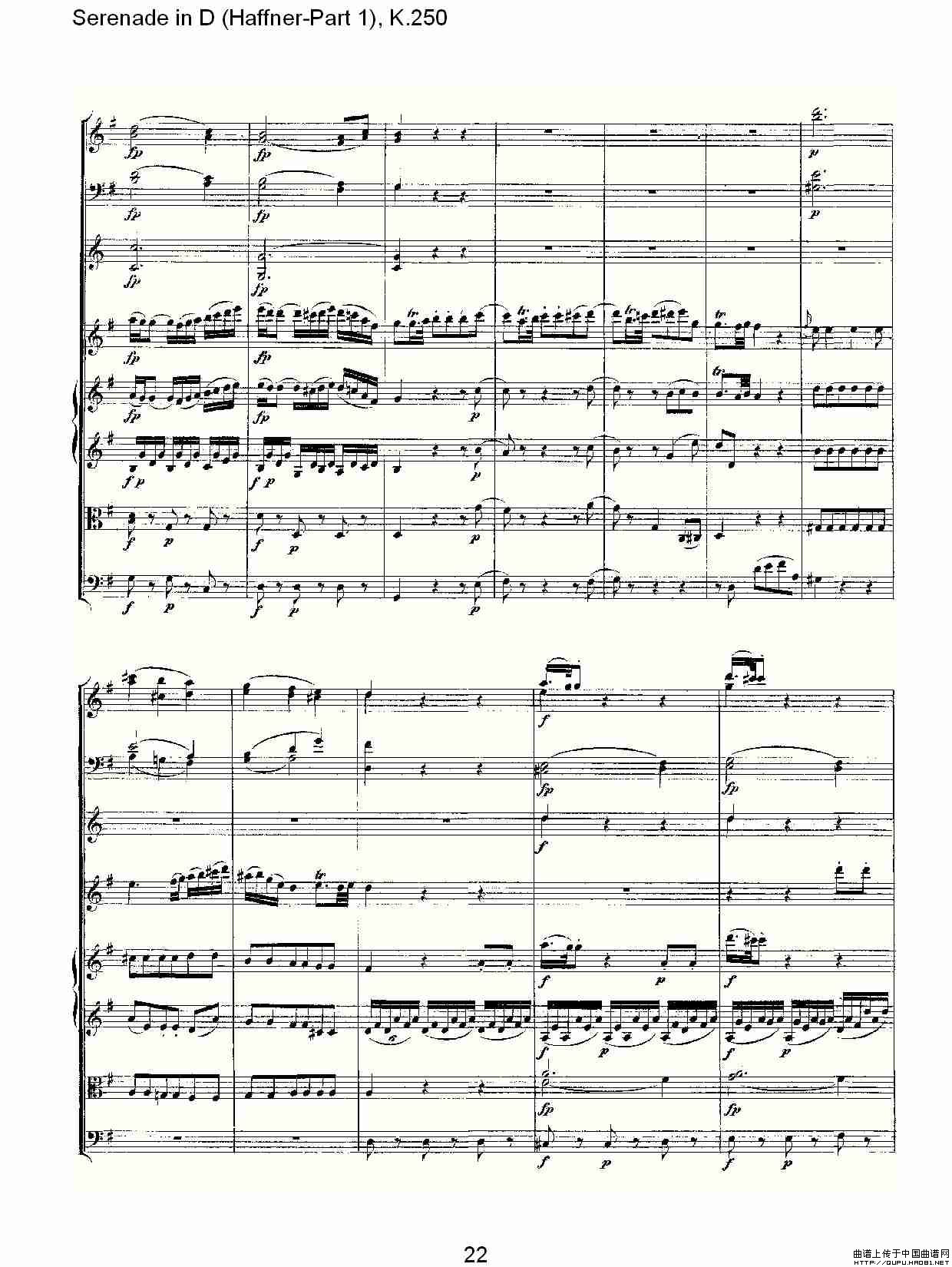 Serenade in D（Haffner-Part 1), K.250    D调小夜）其它曲谱（图12）