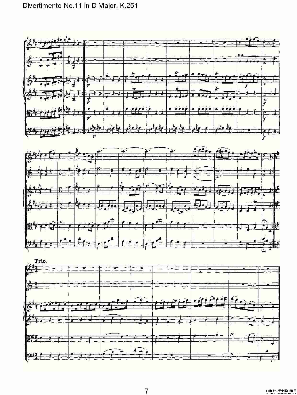 D大调第十一嬉游曲，K.251其它曲谱（图4）