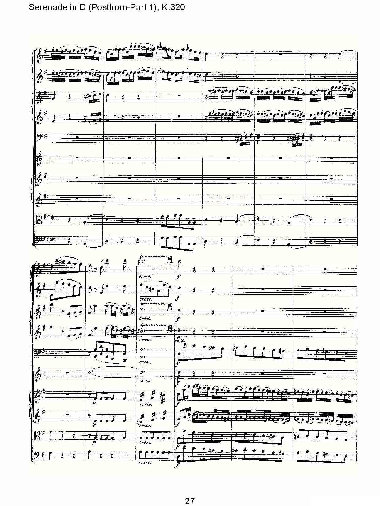 D调小夜曲（Posthorn-第一部)， K.32）其它曲谱（图28）