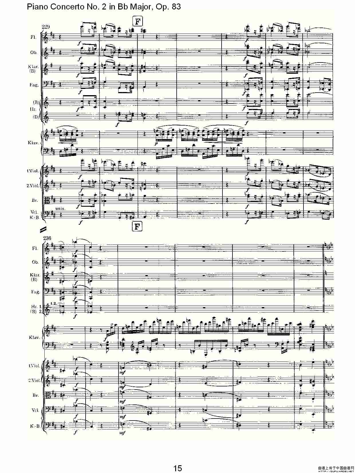 Bb大调钢琴第二协奏曲, Op.83第四乐章其它曲谱（图8）