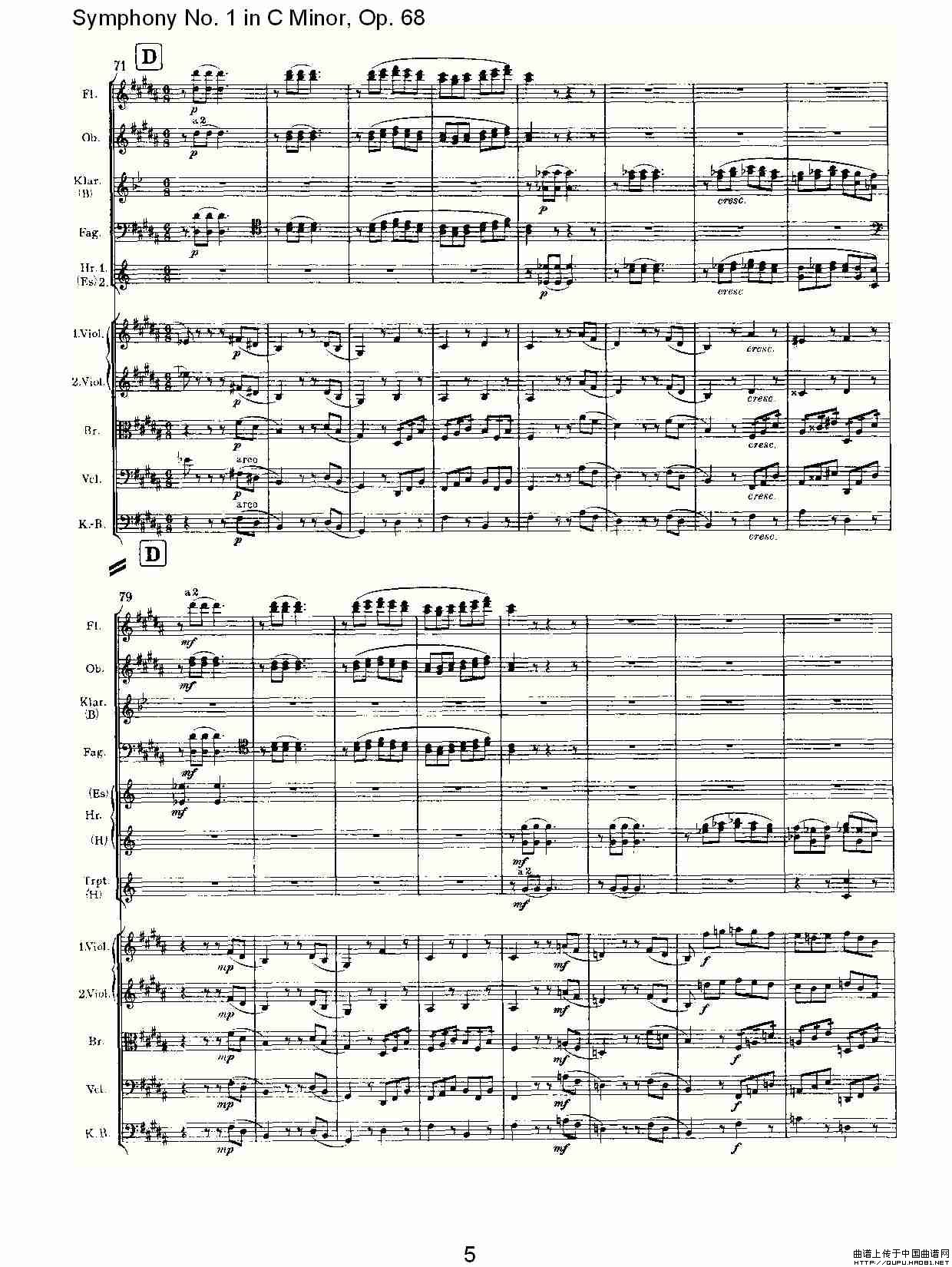 C小调第一交响曲, Op.68 第三乐章其它曲谱（图3）