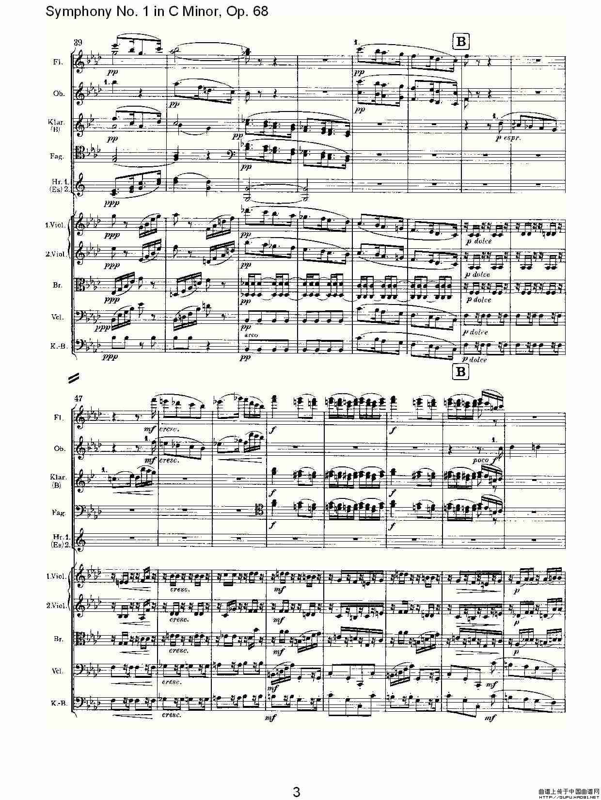 C小调第一交响曲, Op.68 第三乐章其它曲谱（图2）