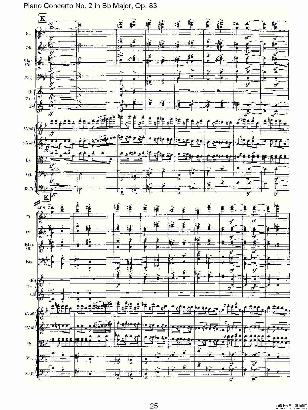 Bb大调钢琴第二协奏曲, Op.83第四乐章其它曲谱（图13）