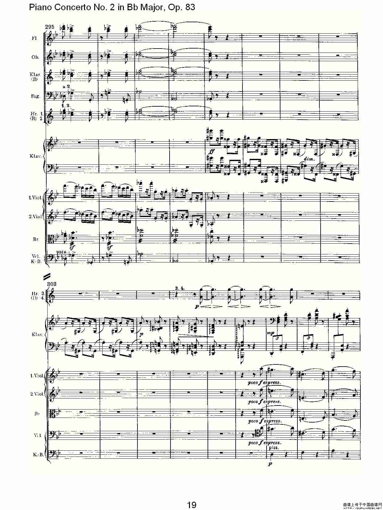 Bb大调钢琴第二协奏曲, Op.83第四乐章其它曲谱（图10）