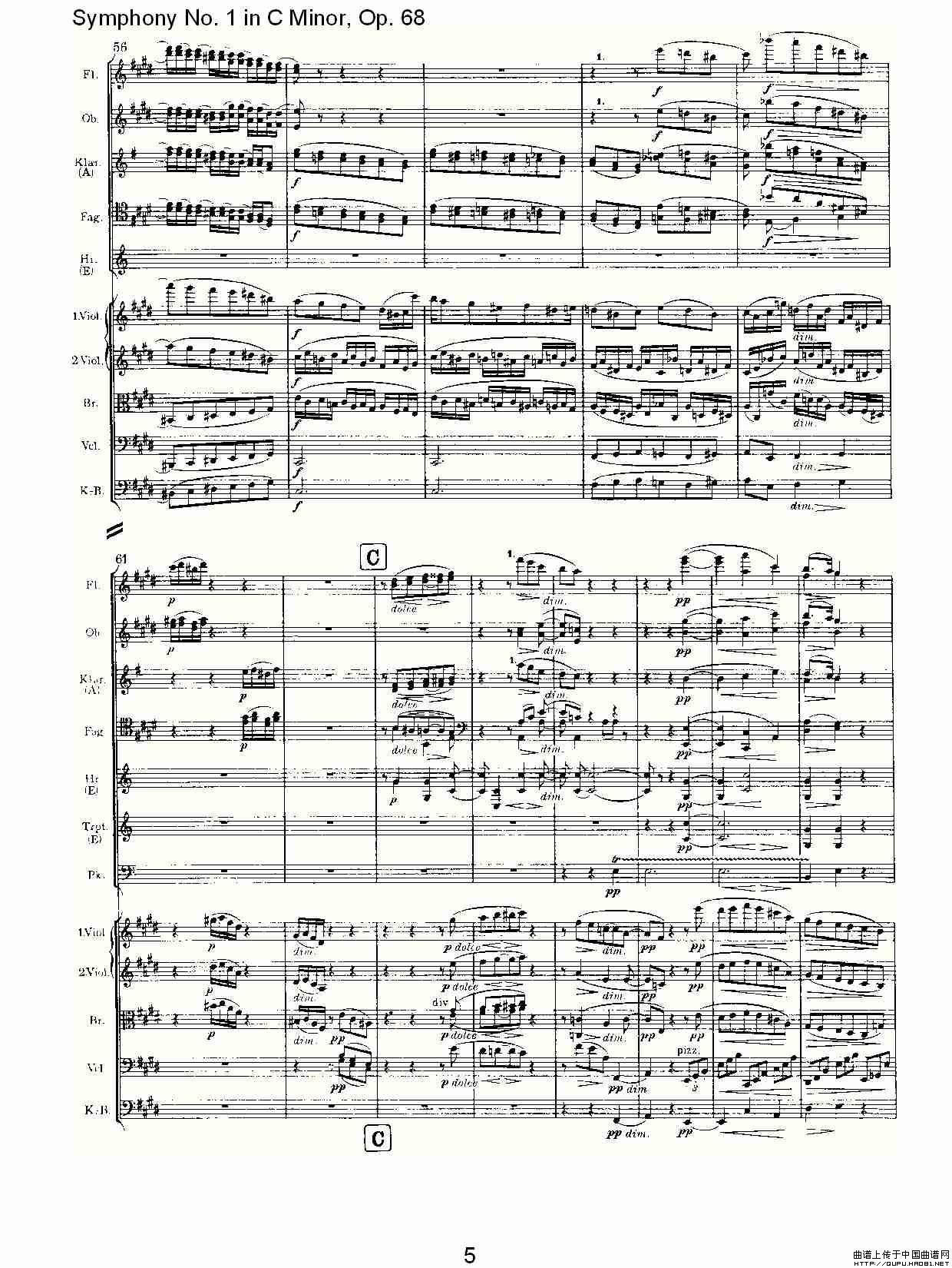 C小调第一交响曲, Op.68 第二乐章其它曲谱（图3）