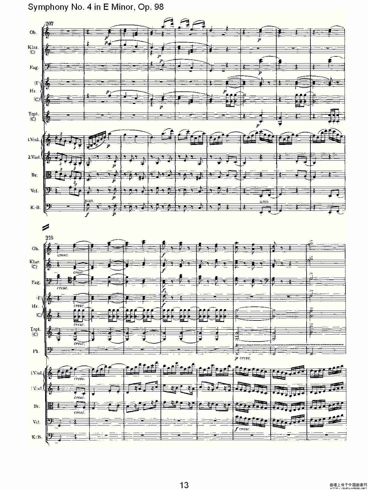E小调第四交响曲, Op.98 第三乐章其它曲谱（图7）